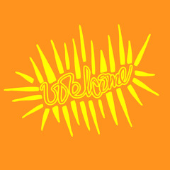 welcome. funny vector lettering