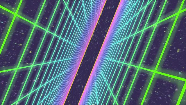 3D Animation - 80s retro background mesh 
