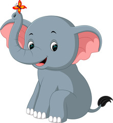 Naklejka premium elephant cartoon
