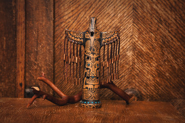 Indian totem in the form of a bird