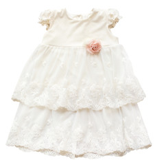 Beautiful isolated dress for little princess baby-girl. Clothes. Maternity. Waiting for baby-girl