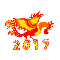 Obraz premium Rooster cock, symbol of 2017 on the Chinese calendar.
