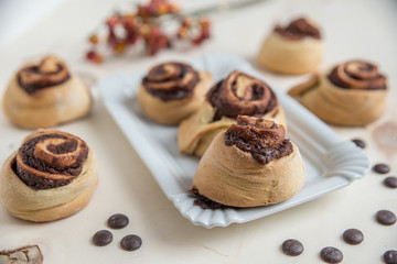 Schokoladen Zimt Schnecken