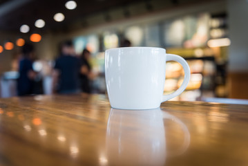 coffee cup in coffee shop