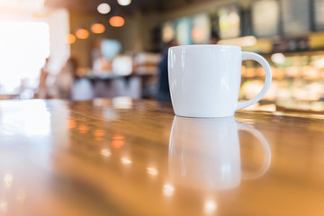 coffee cup in coffee shop