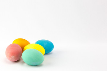 Fototapeta na wymiar Multicolour Easter eggs