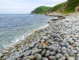 Rocky shore sea of Japan