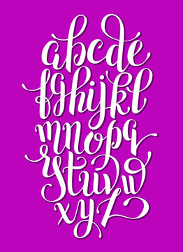 hand lettering alphabet design, handwritten brush script modern 