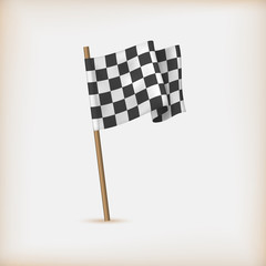 Fototapeta premium Realistic Checkered Racing Flag. Vector
