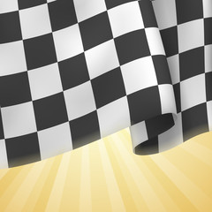 Checkered Flag Background. Card Template. Vector