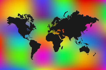 Colorful World Map Illustration
