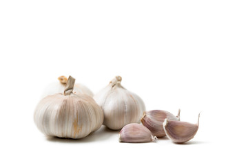 garlic isolated on white