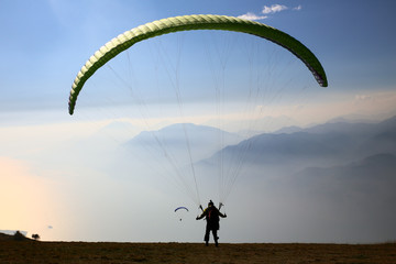 paragliding on garda lake