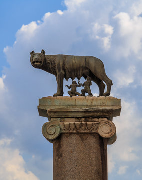 Wolf, sculpture personifying Rome, vertically