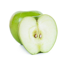 Green apple isolated on the white background