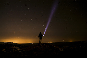 Starry night landscape