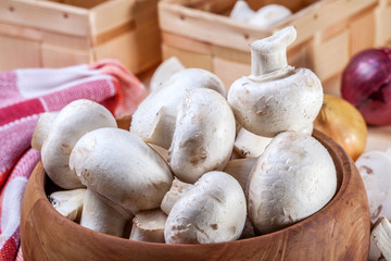 Mushrooms in a bowl.
