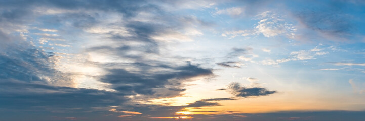 Naklejka na ściany i meble Panoramic sun rise and sun set background.