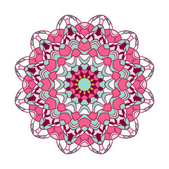 Decorative arabic round lace ornate mandala.