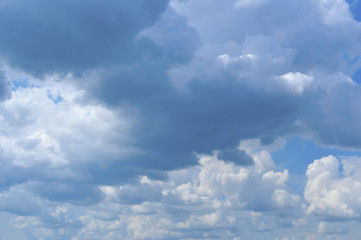Fototapeta na wymiar Beautiful blue sky with clouds, air nature