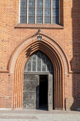 Fototapeta na wymiar Entrance to Cathedral in Pelplin - Poland