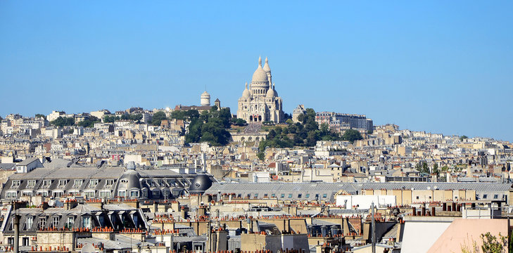 Panoramic view of the roofs Paris, France