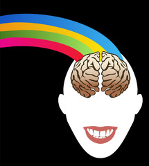 Kopf – Hirn – positiv Denken - obrazy, fototapety, plakaty