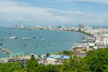 Fototapeta na wymiar Pattaya Viewpoint in chonburi, Thailand