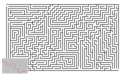Large Vector Horizontal Maze with Answer 31