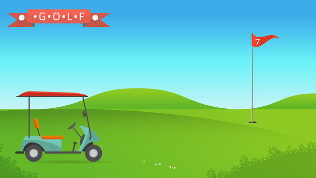 Background of golf field