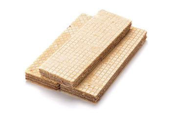 waffles view from above, on a white background