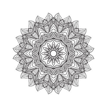 Vector Beautiful Deco Mandala, Patterned Design Element, Ethnic