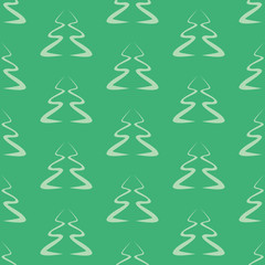 Abstract Christmas tree, Seamless holiday pattern with abstract Christmas trees, forest