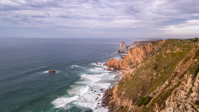 Near Roca Cape in Portugal - Time Lapse Video