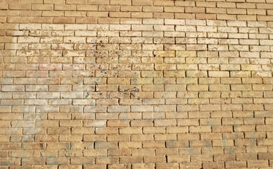 Vintage wall with brown brick for background