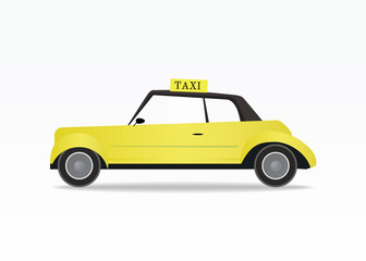 Obraz na płótnie Canvas Vector Illustration of vintage yellow New York Taxi