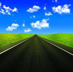 Fototapeta premium Empty Road Through The Countryside