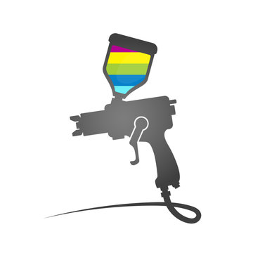 Paint spray gun symbol