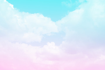 Obraz na płótnie Canvas Blur soft sky cloud in pastel vitage color style for background