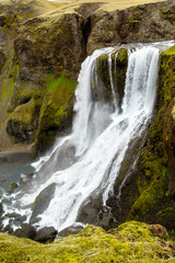 Beautiful Fagrifoss on the way to Laki volcano