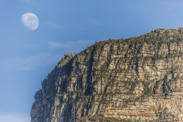 Table Mountain with Moon