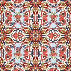 Poster Im Rahmen Nahtloses Muster basierend auf traditionellen asiatischen Elementen Paisley. © Elen  Lane