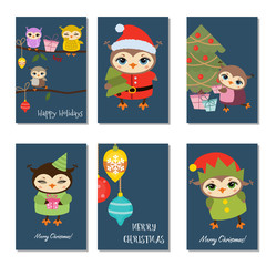 Christmas and new year greeting card