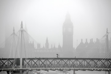 Big Ben and Parliament in the mist