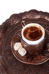 Cup of Turkish Coffee and Delights