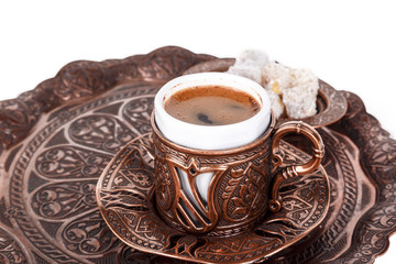 Cup of Turkish Coffee and Delights