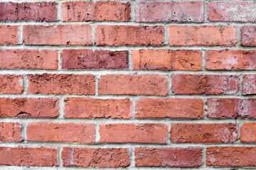 orange brown brick wall horizontal. Background for design.