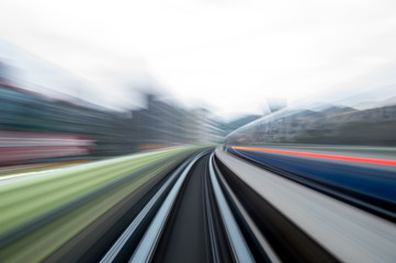 Speed motion in urban highway road tunnel