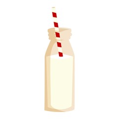 Milk shake vector illustration.