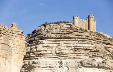 Fototapeta na wymiar ancient Castle in Alcalá del Júcar, Albacete, Spain